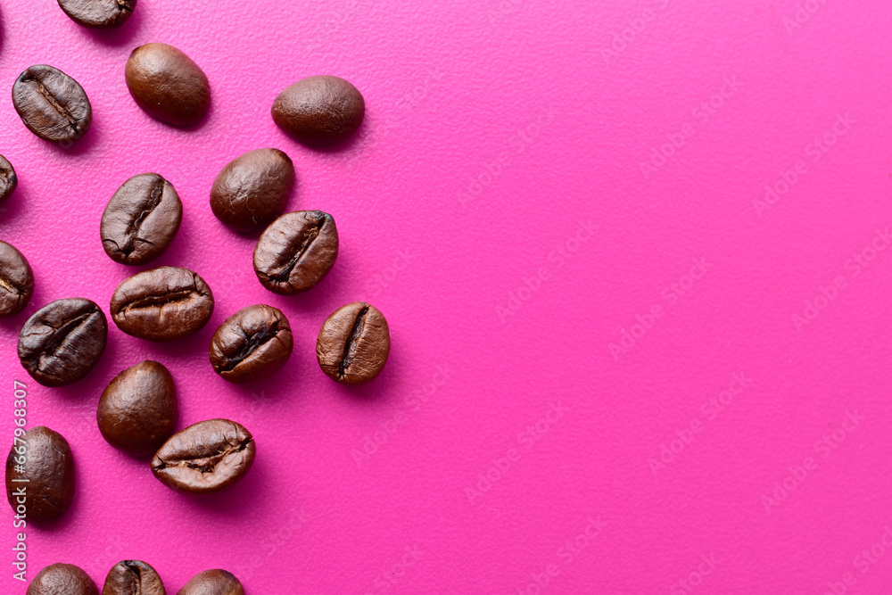 Roasted Coffee beans with copy space Roasted Coffee beans with copy space