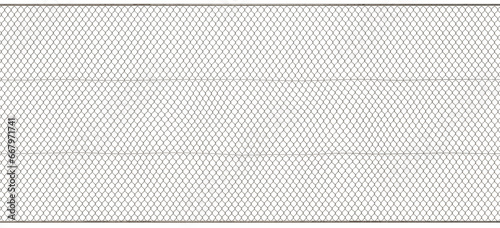  wire mesh fence on transparent background