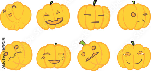 pumpkin charactors for Halloween motif vector files  photo