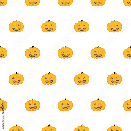 pumpkin charactors for Halloween motif and seamless vector files  photo