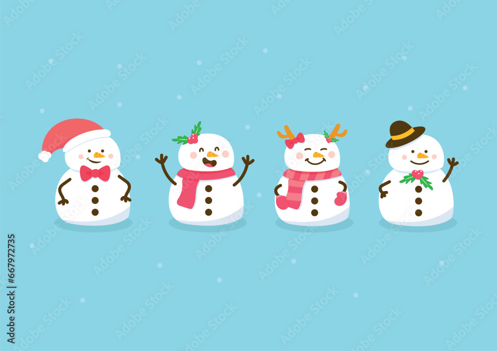 snowman christmas background design template