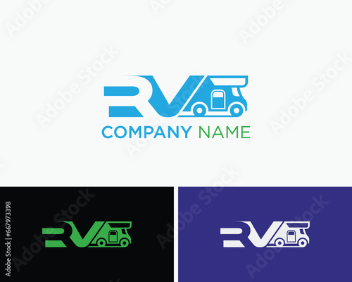 RV Association Truck Logo Design