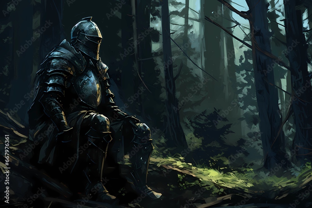 knight, medieval fantasy desktop background, for video, for folk music, folk meditation