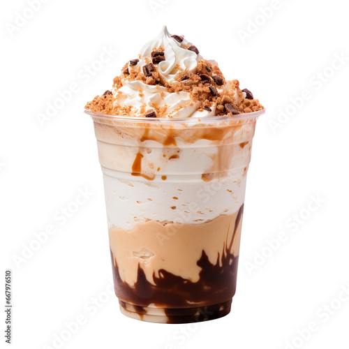 ice cream frappe isolated on transparent background Remove png, Clipping Path