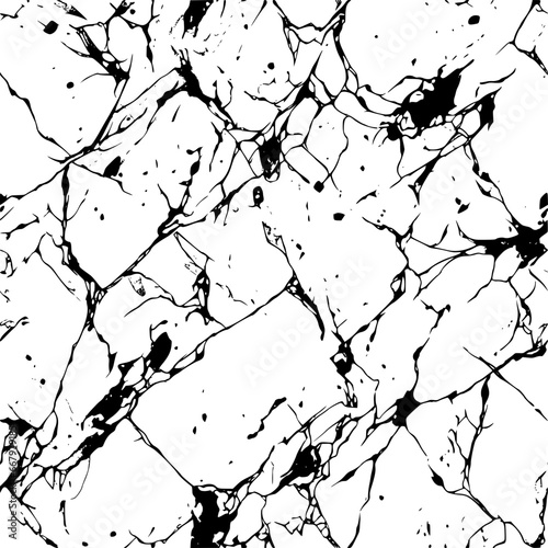 Marble texture organic luxury creepy grunge cracking old vintage marbled stone pattern, seamless perfect repeating tile vector, stone concrete granite black and white	