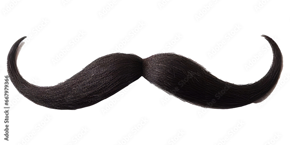 Black moustache isolated on isolated background Black moustache isolated on isolated background