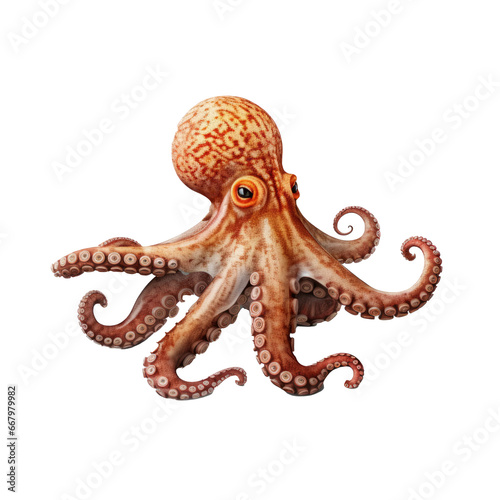 octupus isolated on transparent background