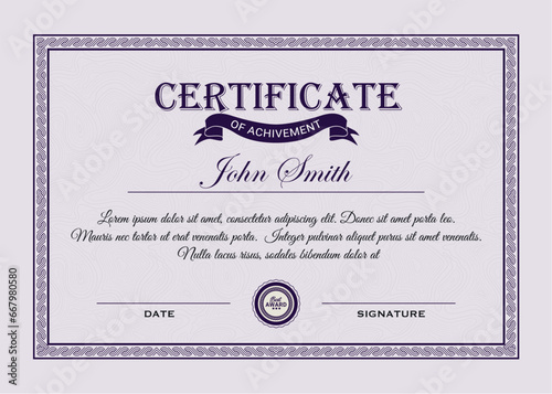 Customizable academic certificate templates