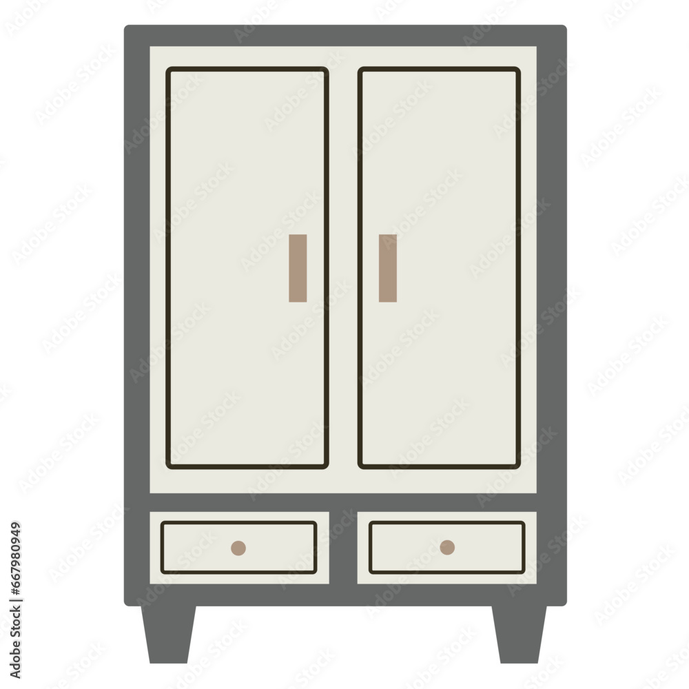 Bedroom Clothes Wardrobe Home Furniture Illustration Bedroom Clothes Wardrobe Home Furniture Illustration