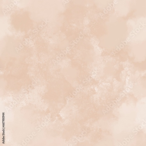 Seamless pattern with watercolor stains. Hand drawn beige repeat background.