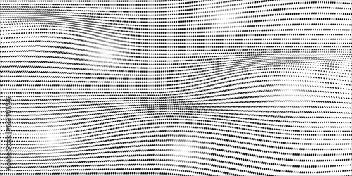 Dotted halftone waves. Abstract liquid shapes, wave effect dotted gradient texture waves isolated vector symbols set. Halftone graphic dots waves. Wave dotted halftone, creative shape abstract