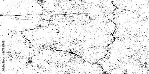 Dirt white wall cracked texture Dust overlay. Dark noise granules. Grunge Black and white Vector design elements, grainy texture isolated on white background.