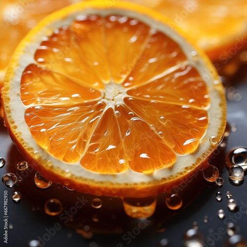 Orange Slice Juicy Macro Close-Up © Cydonian Studios