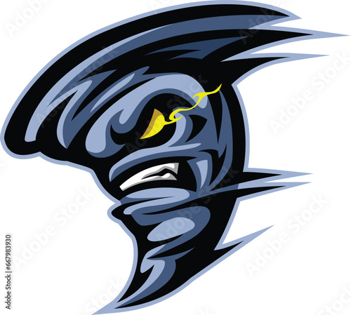 ANGRY WIND VECTOR MASCOT LOGO
