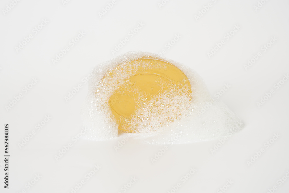 Glycerin soap with froth isolated on white background Glycerin soap with froth isolated on white background