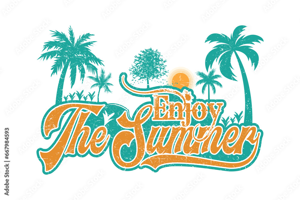 summer holiday poster, enjoy the summer, vacation