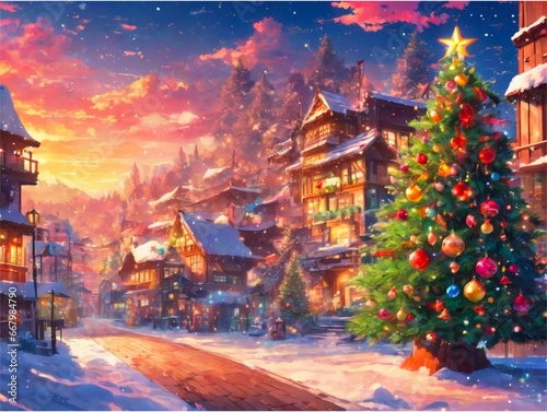 Christmas beautiful landscape 