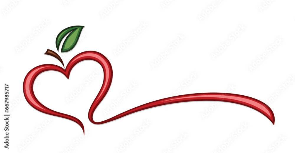 Symbol of the stylized red apple. Symbol of the stylized red apple.