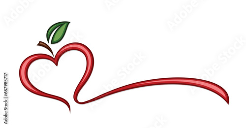 Symbol of the stylized red apple.