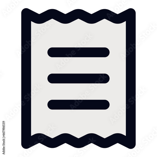 Invoice filled line icon