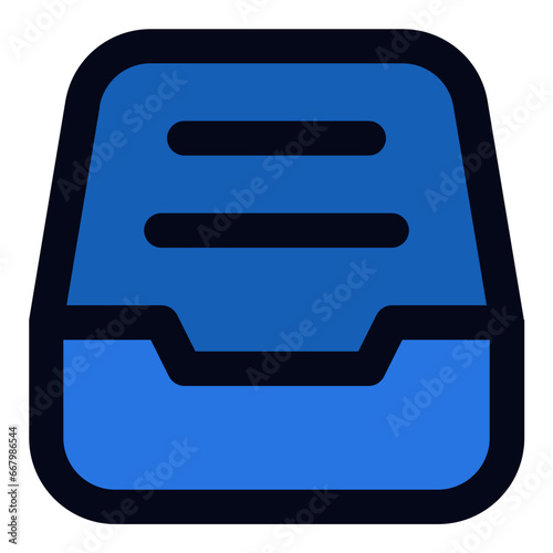 Inbox filled line icon