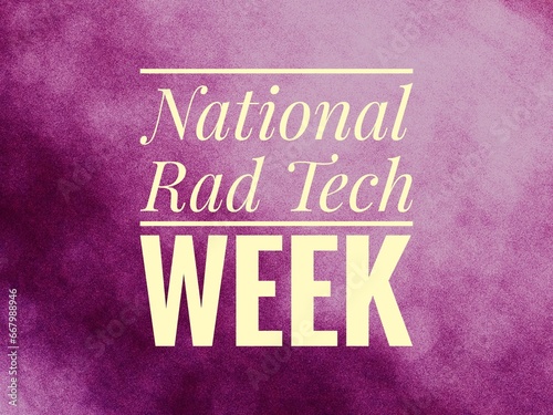 National rad tech week text design illustrations