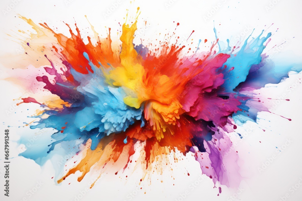 Colorful Watercolor Splash Explossion - Ai Generative