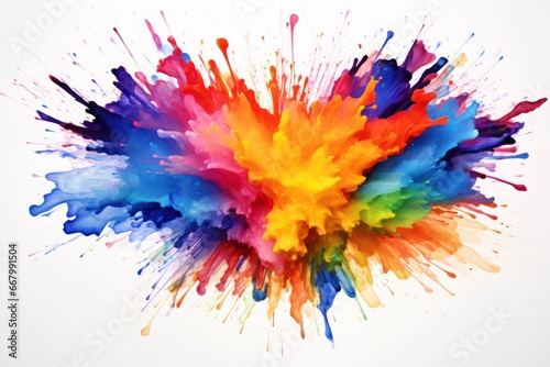 Colorful Watercolor Splash Explossion - Ai Generative © Deden
