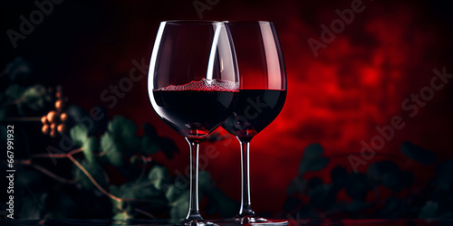 two glasses of wine,Wine Dark Images,Wine glass HD 8K wallpaper Stock Photographic Image