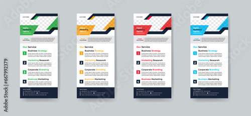 Modern creative corporate business dl flyer or rack card layout concept background flyer brochure cover template for grow up your business to the next level