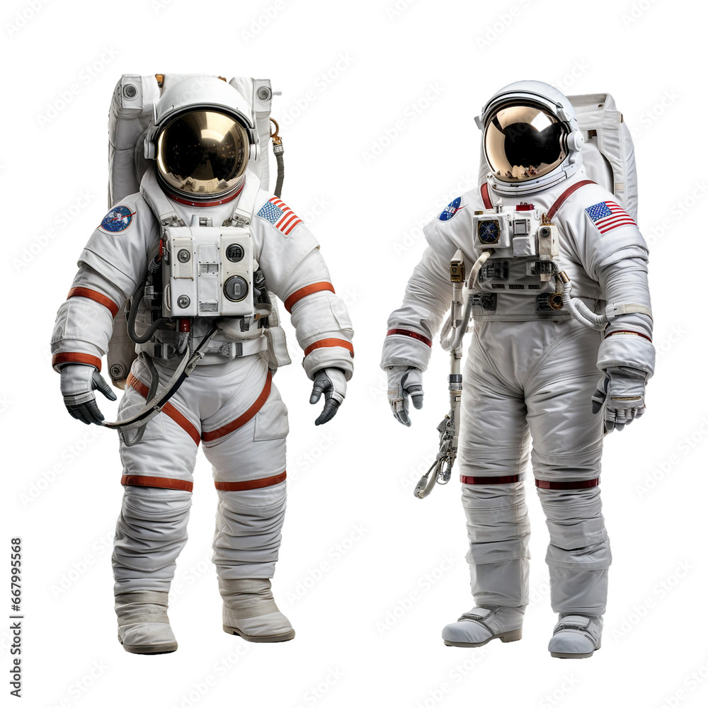 astronaut, transparent background, isolated image, generative AI

