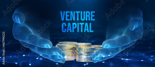 Venture capital. Investor capital. 3d illustration