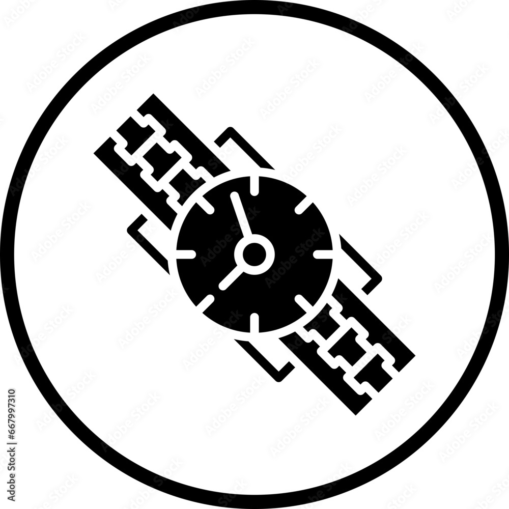 Obraz premium Vector Design Wristwatch Icon Style
