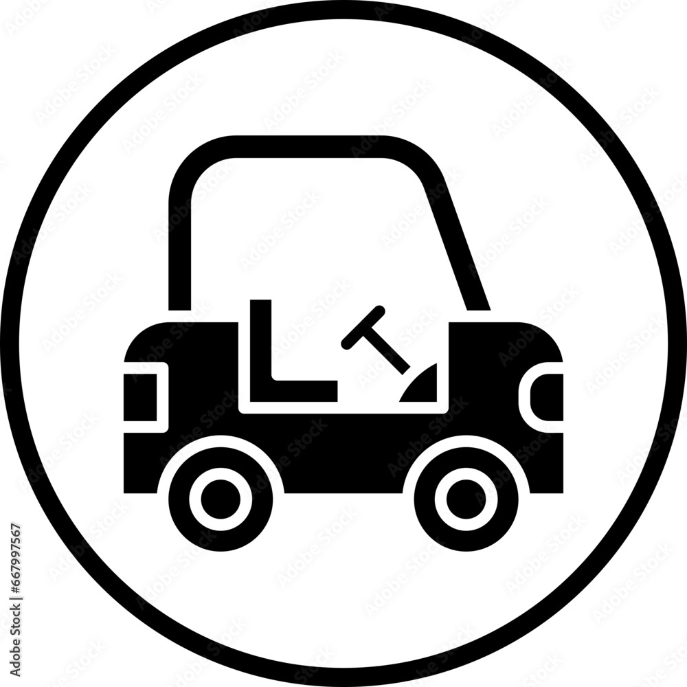 Vector Design Golf Cart Icon Style