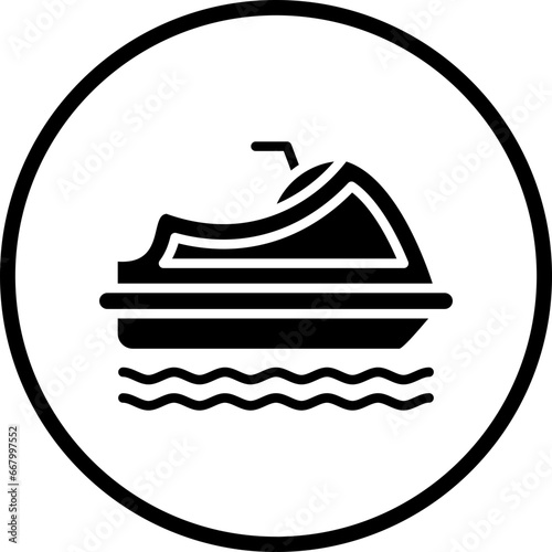 Vector Design Jet Ski Icon Style