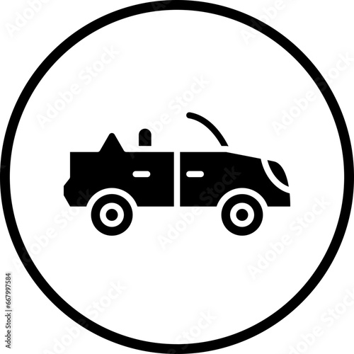 Vector Design Convertible Car Icon Style