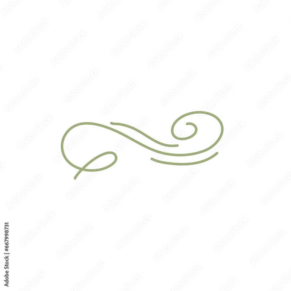 Vector doodle ink pen calligraphy flourish Vector doodle ink pen calligraphy flourish