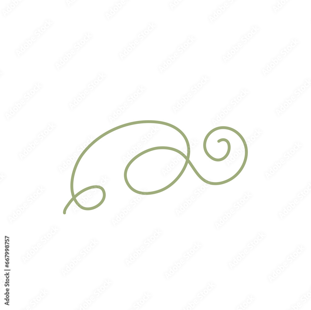 Vector doodle ink pen calligraphy flourish 