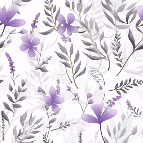 Lavender Floral Pastel Seamless Pattern for Wallpaper, Tile, Fabric