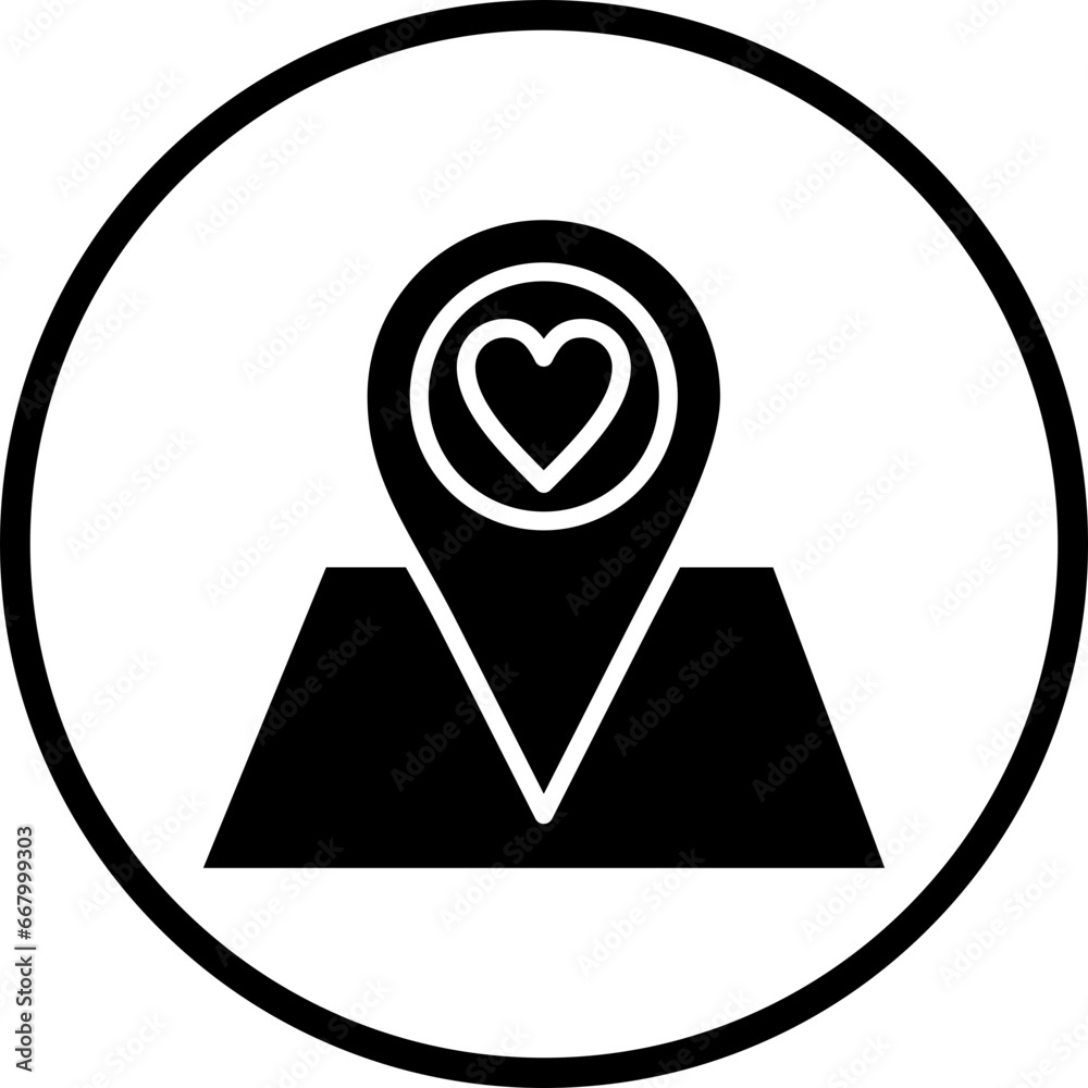 Vector Design Favorite Destination Icon Style