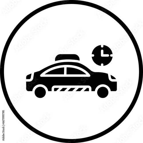 Vector Design Busy Taxi Icon Style