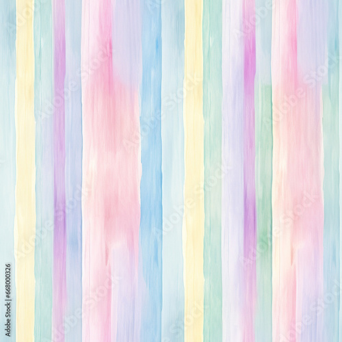 Soft Watercolor Stripes Pastel Seamless Pattern for Wallpaper, Fabric
