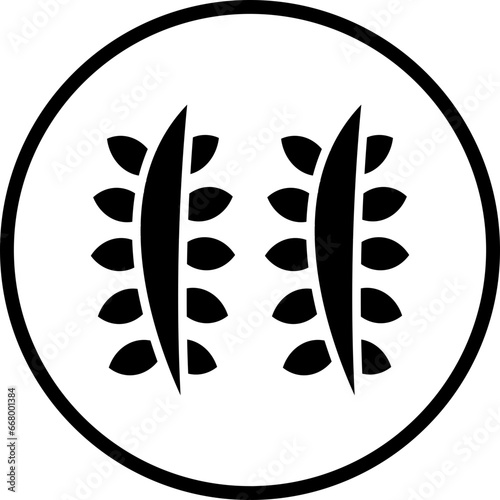 Vector Design Sheaf of Rice Icon Style
