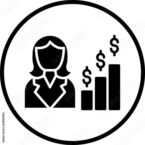Vector Design Businesswoman Icon Style