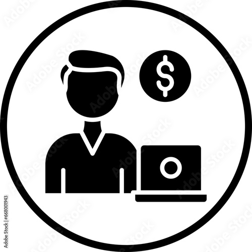 Vector Design Freelancer Male Icon Style