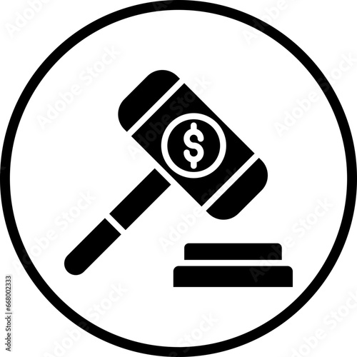 Vector Design Auction Fundraiser Icon Style