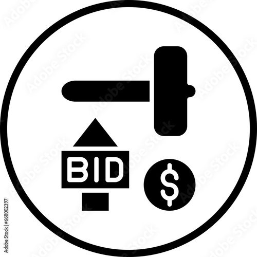 Vector Design Maximum Bid Auction Icon Style