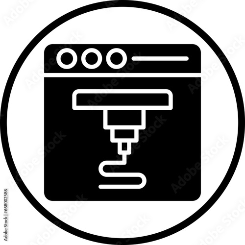 Vector Design Bioprinting Icon Style