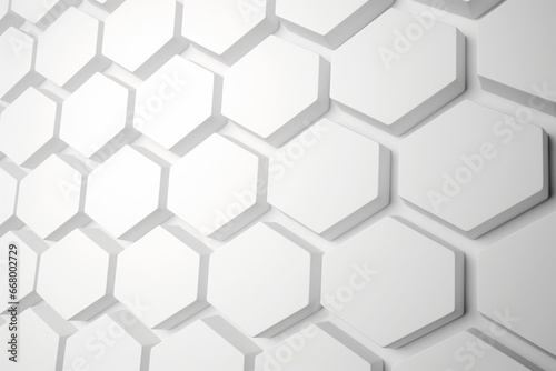 hexagonal white background with many different shapes