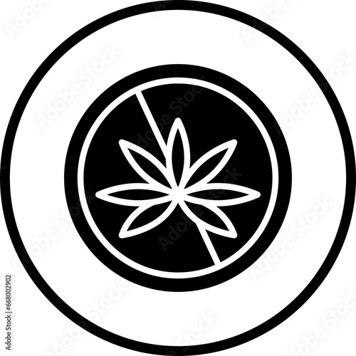 Vector Design No Thc Icon Style